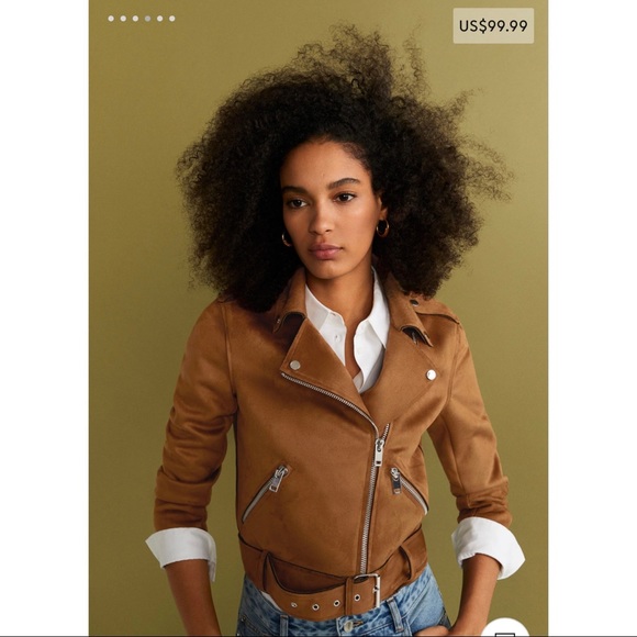 Mango suede biker jacket - Picture 3 of 10